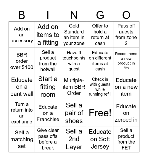 Father's Day: Bingo Card