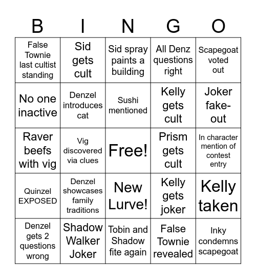 Soupston Round 5 Bingo Card