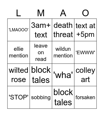 @coller small bingo Card