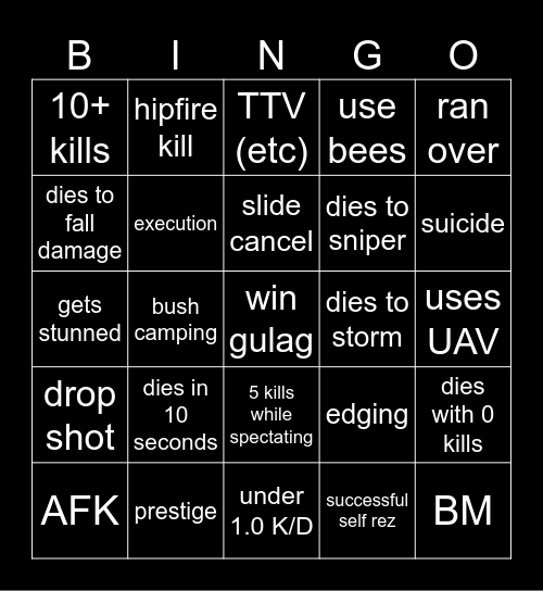 bigpuffer bingo Card