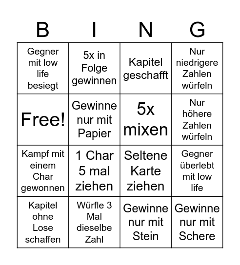 200% Mixed Juice Bingo Card