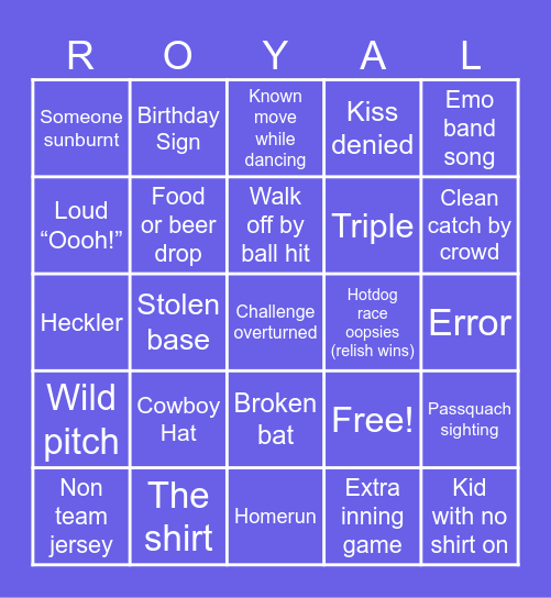 JP’s favorite bingo card Bingo Card