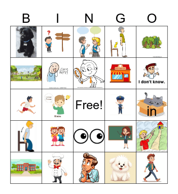 ou est mon chien Bingo Card