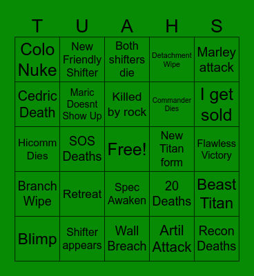 OOTW PD Bingo Card