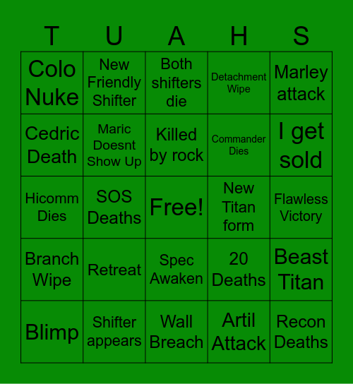 OOTW PD Bingo Card