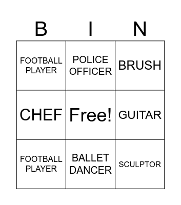 Jobs | The arts Bingo Card