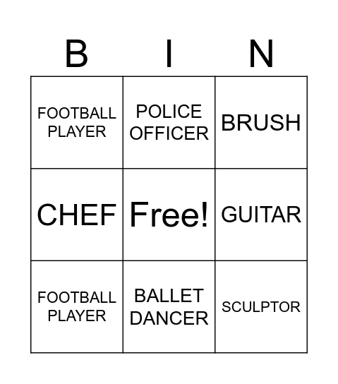 Jobs | The arts Bingo Card