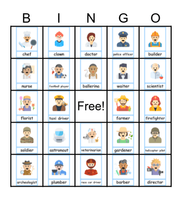 Jobs Bingo Card
