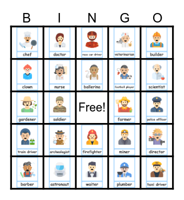 Jobs Bingo Card
