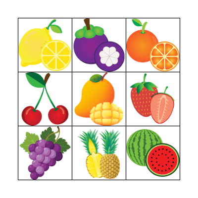 FRUIT BINGO Card