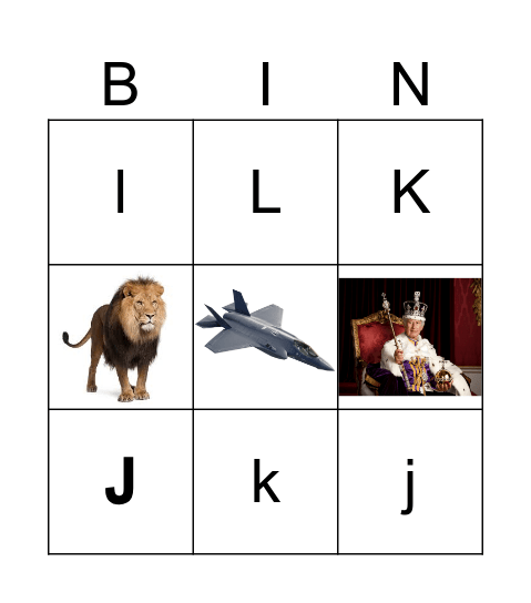 JKL Phonics Bingo Card