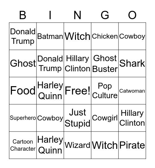 Freakfest Bingo Card