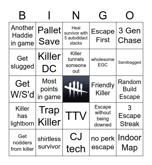 Dead by Bingo! Bingo Card