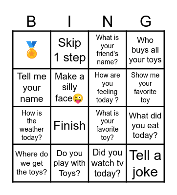 Conversation bingo Card