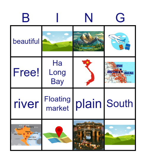VIETNAM'S REGIONS Bingo Card