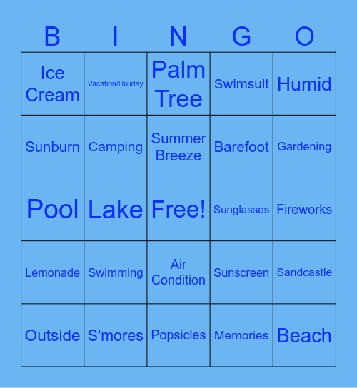 Summer Bash Bingo! Bingo Card