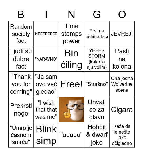 Vuki bingo Card