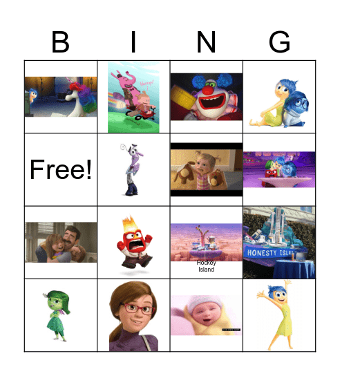 Inside Out Bingo Card