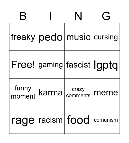 Bingo Card