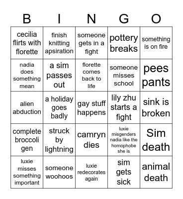 Very Veggie Bingo Card
