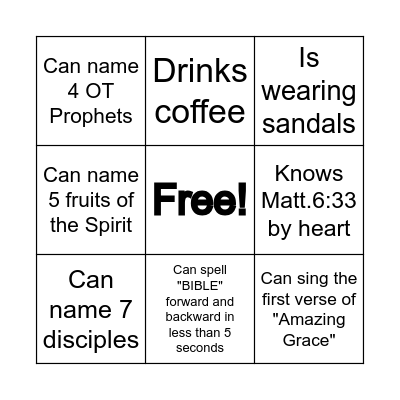 Bulembu Ladies Ministry (June 2025) Bingo Card