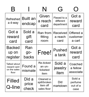 TJ Maxx Bingo! Bingo Card