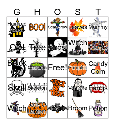 Halloween Bingo Card