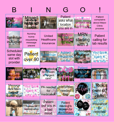 Bingo 6/12/2025 Bingo Card
