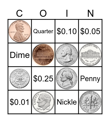 COINS Bingo Card
