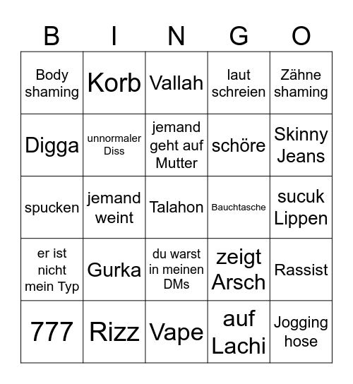 Frankfurt Bingo Card