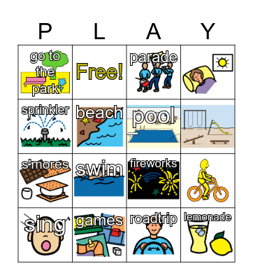 Summer Bingo Card