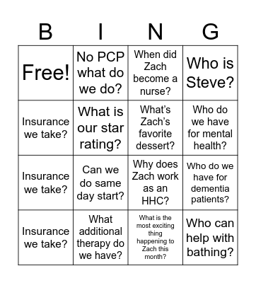 Bingo Card