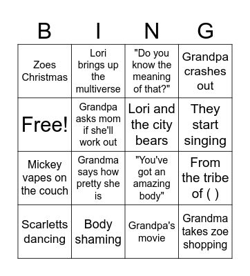 Classic Bingo Card
