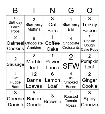PM UPSELLING BINGO Card
