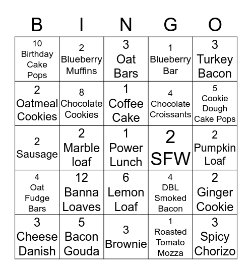 PM UPSELLING BINGO Card