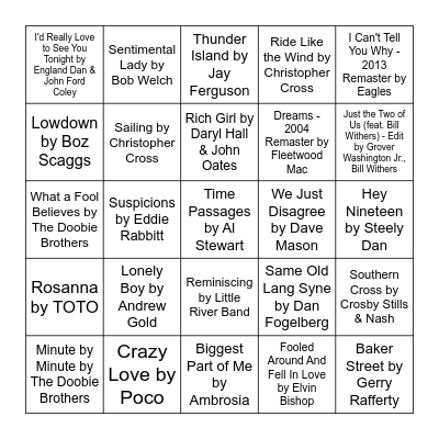 Better on a Boat Bingo Card