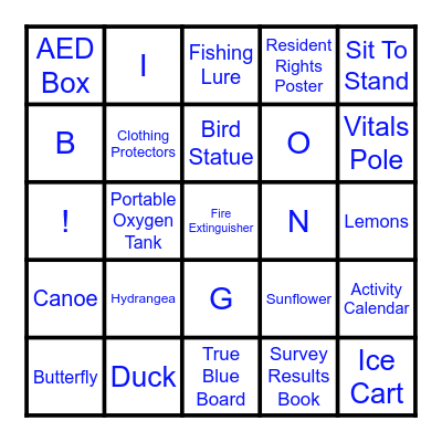 Summersville Healthcare Center Bingo Card