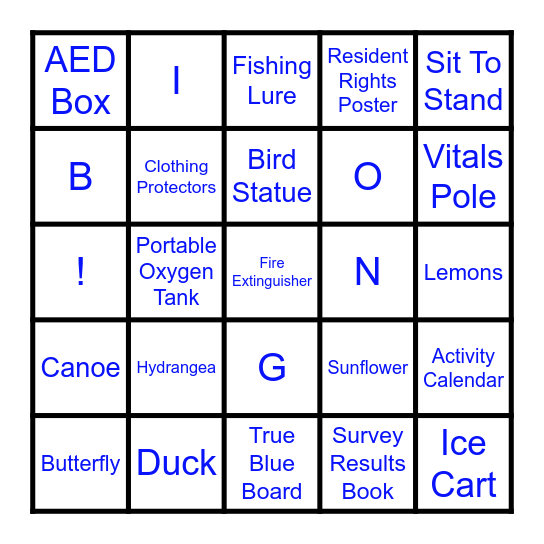 Summersville Healthcare Center Bingo Card