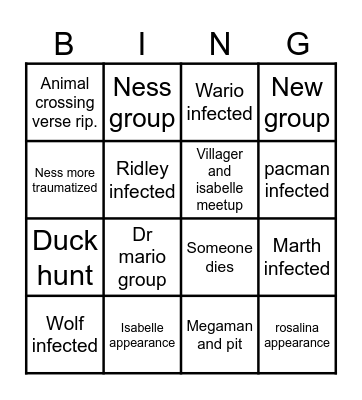 Ssbu wid hunted bingo Card