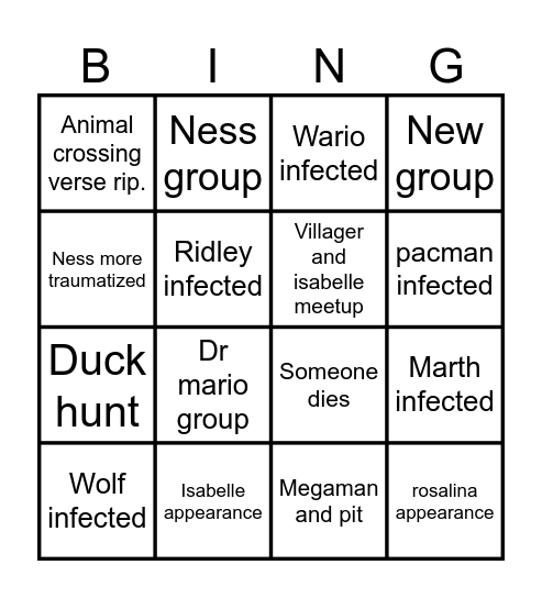 Ssbu wid hunted bingo Card