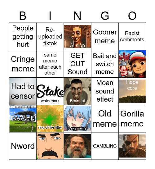 Reels Bingo Card