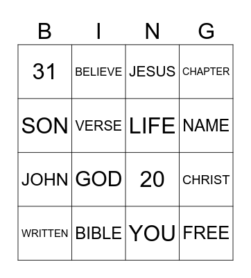 BINGO Card