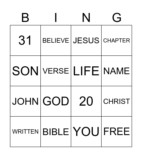 BINGO Card