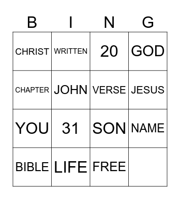 BINGO Card