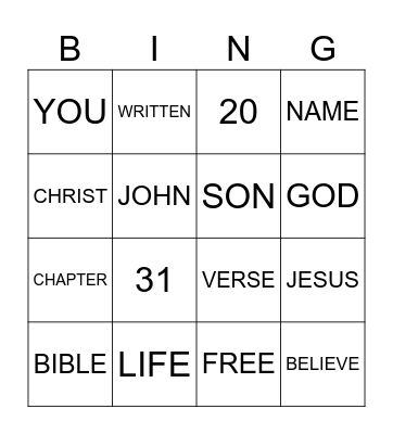 BINGO Card