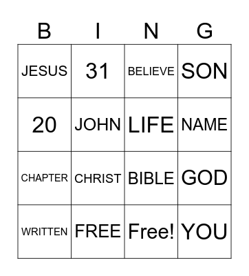 Bingo Card