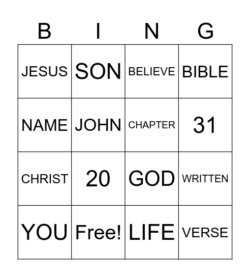 Bingo Card