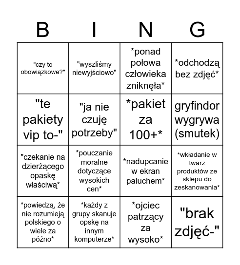 FOTECKI Bingo Card