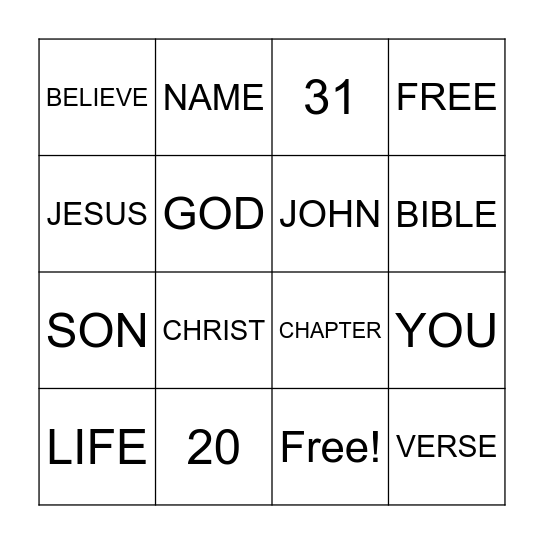 Bingo Card