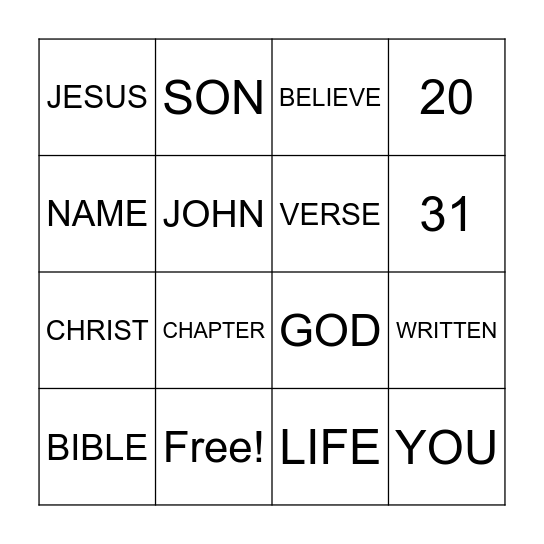 Bingo Card